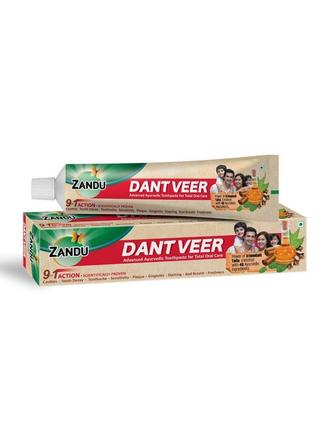 Zandu Dantveer, 200G, India’S 1St Ayurvedic Toothpaste With Irimedadi Oil | Scientifically Proven Formula |Fights 9 Dental Problems - Image 1
