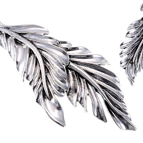 Jerollin Silver Leaf Choker Collar Stainless Steel Statement Necklace Open Choker Bib Necklace African Jewelry - Image 4