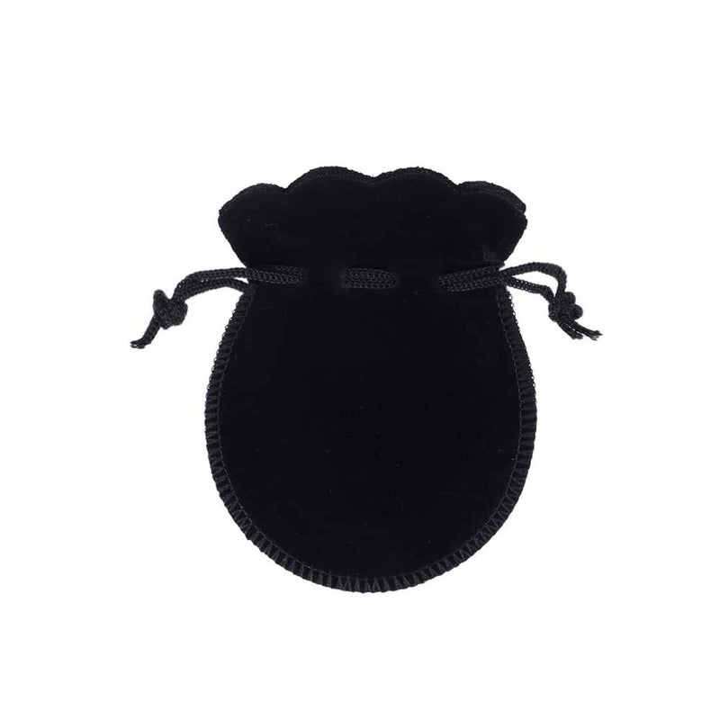 lasenersm 12 Pcs 1.97" x 2.75" (5 x 7cm) Calabash-Shaped Small Velvet Cloth Jewelry Drawstring Bags Velvet Jewelry Pouches Candy Gift Bag for Jewelry Candy Small Gifts Christmas Wedding Party, Black - Image 4