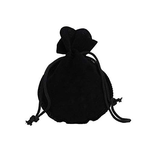 lasenersm 12 Pcs 1.97" x 2.75" (5 x 7cm) Calabash-Shaped Small Velvet Cloth Jewelry Drawstring Bags Velvet Jewelry Pouches Candy Gift Bag for Jewelry Candy Small Gifts Christmas Wedding Party, Black - Image 2