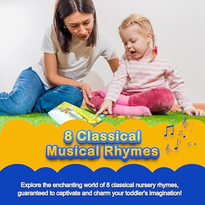 PACK OF 4 RHYMES BOOK|8 CLASSICAL +16 RHYMES EACH FOR FARM,WILD ANIMALS & BIRDS |28 SOUNDS EACH|INTERACTIVE TOUCH N PLAY SOUND BOOK|BEST MUISCAL GIFT FOR 1-3 YEARS|SING ALONG BOOKS - Image 5