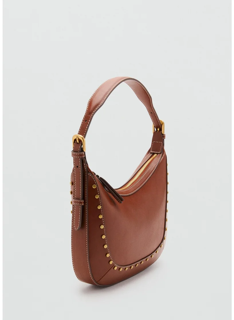 مانجو Small Studded Shoulder Bag
