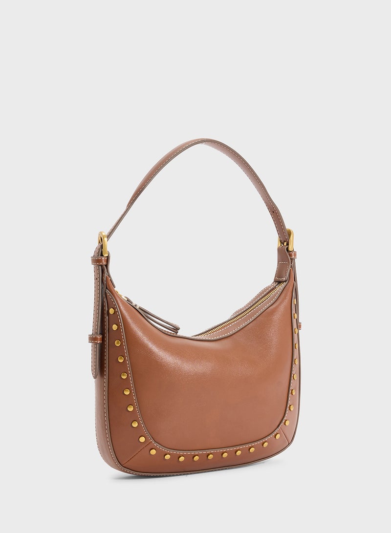 MANGO Small Studded Shoulder Bag  - Image 3