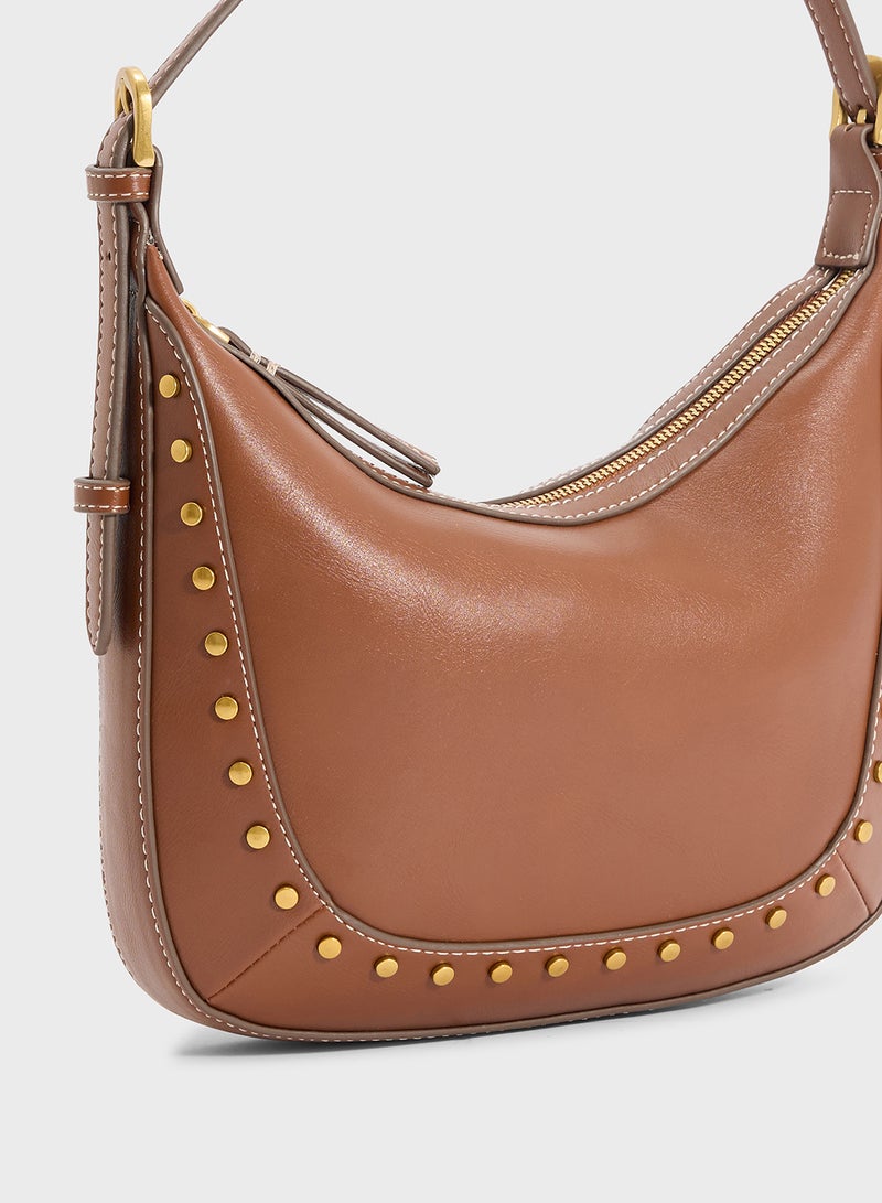 MANGO Small Studded Shoulder Bag  - Image 4