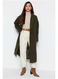 trendyol Khaki Oversize Wide Cut Long Wool Cachet Coat TWOAW21KB0038  - Image 1