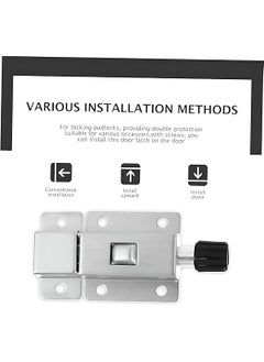 EDBIRET EDBIRET Stainless Steel RingPull SpringLoaded Auto Sliding Latch AntiCollision Door Lock for Safety Door Barrel Bolt 1 pc Silver  - Image 4
