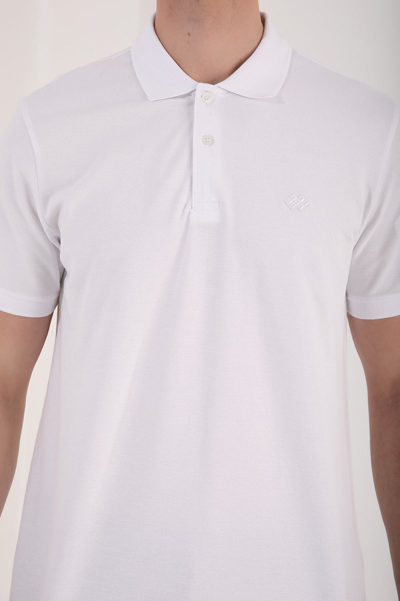 Tommy Life White Men's Classic Short Sleeve Slim Fit Polo Neck T-Shirt-87748  - Image 3
