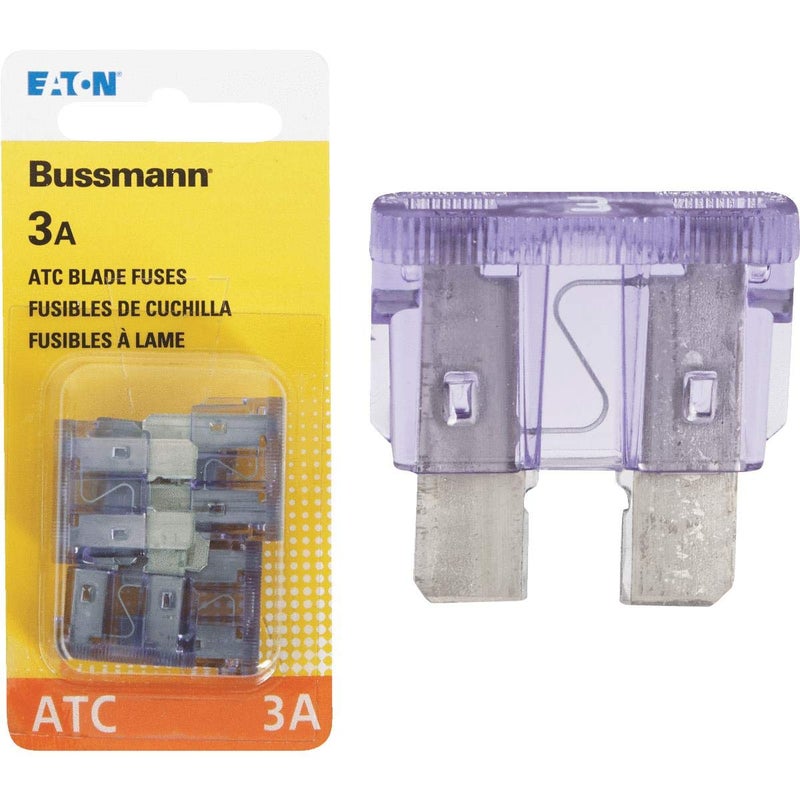 BUSSMANN MANUFACTURING DIV. BP/ATC3RP 3 AMP FAST ACTIN - Image 1