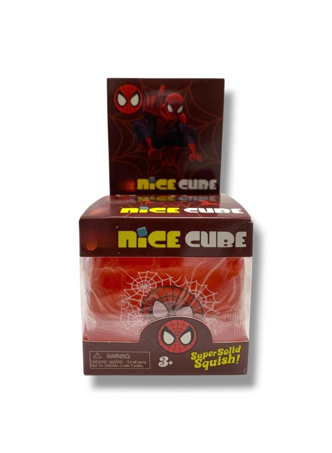 Spiderman design squishy glue gel filled squishy cube slow rising fidget toy for kids and party favors