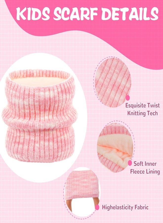 FENELY 3Pcs Kids Winter Beanie Hat Scarf Gloves Set, Children Knit Warm Ear Cap with 2 Pompoms+Fleece Lined Gloves+Neck Warmer for Boys Girls 3-10 Years - Image 3