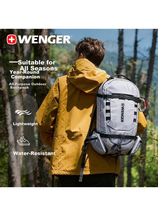 Wenger Wego Large Capacity Multifunctional Waterproof Outdoor Sports Professional Skiing Mountaineering Backpack Silver White - Image 1