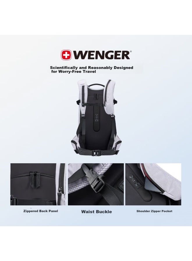 Wenger Wego Large Capacity Multifunctional Waterproof Outdoor Sports Professional Skiing Mountaineering Backpack Silver White - Image 2