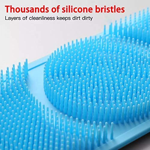 body scrubber belt bath brush silicone scrub back skin shower double exfoliating massager long cleaning easy side clean lathers for men women - Image 4