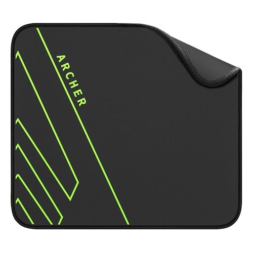 Archer Tech Lab Premium Gaming Mouse Pad Extended Desk Mat 45x40CM, Smooth Low-Friction Jacquard Surface Precise Tracking for Gamers Home Office, Anti-Fray Edges Anti-Slip Hex Base(Quiver 300L,Black) - Image 1