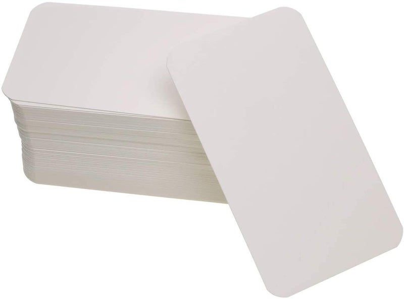 Penta Angel 100 Pcs Mini Paper Blank Gift Notes Cards DIY Craft Small Word Business Message Cards (White) - Image 1