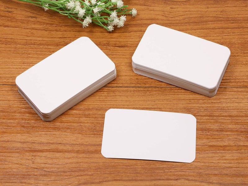 Penta Angel 100 Pcs Mini Paper Blank Gift Notes Cards DIY Craft Small Word Business Message Cards (White) - Image 5