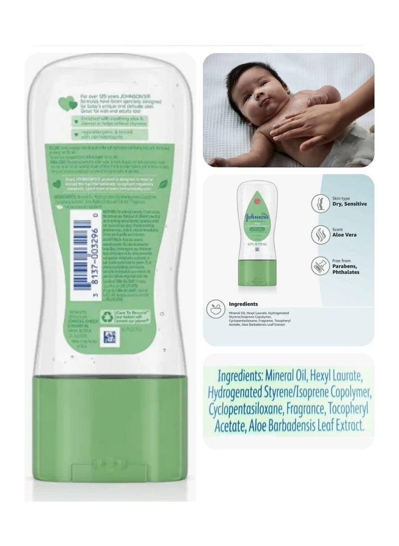 Johnson's Baby - Johnson's Aloe Vera and Vitamin E Gel Oil 192 ml - Image 1