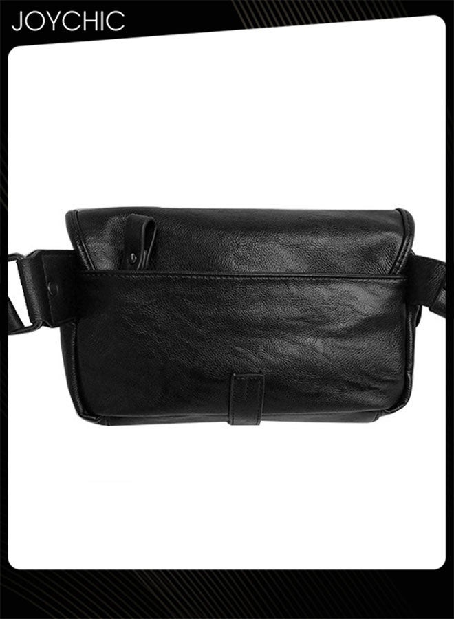 Joychic Korean Style Men Crossbody Bag Leather Wear-resistant and Waterproof Waist Bag Men Adjustable Shoulder Bag - Image 2