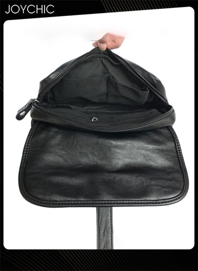 Joychic Korean Style Men Crossbody Bag Leather Wear-resistant and Waterproof Waist Bag Men Adjustable Shoulder Bag - Image 3