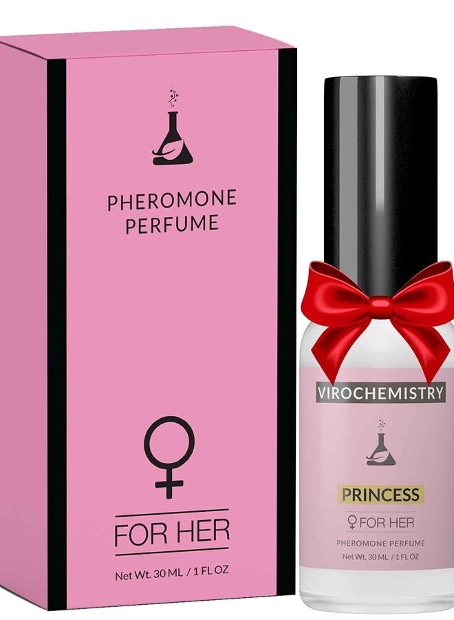 AllureGeek Pheromones For Women (Princess) - Elegant, Ultra Strength Organic Fragrance Body Perfume Spray (1 Fl. Oz Spray) (Human Grade Pheromones to Attract Men) - Image 1