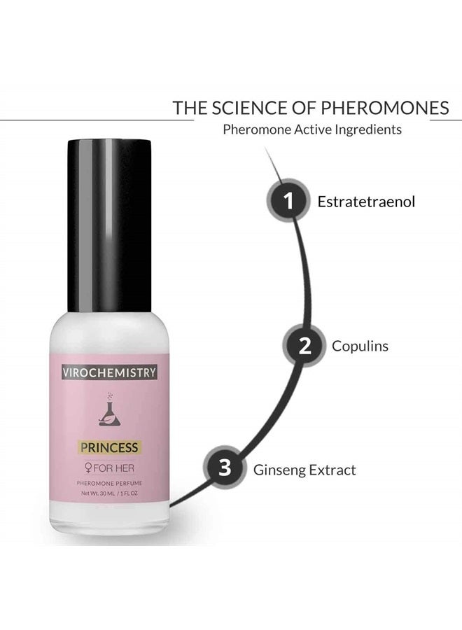 AllureGeek Pheromones For Women (Princess) - Elegant, Ultra Strength Organic Fragrance Body Perfume Spray (1 Fl. Oz Spray) (Human Grade Pheromones to Attract Men) - Image 2