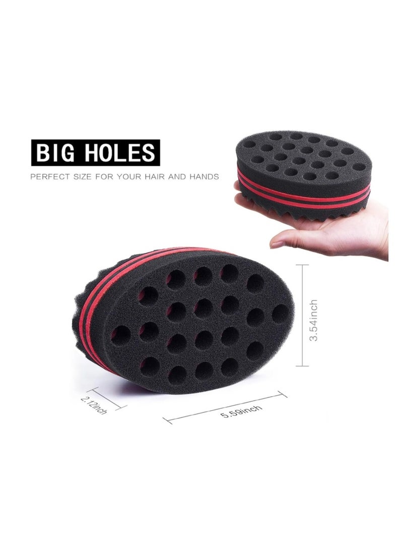 Big Holes Barber Hair Brush Sponge Dreads Locking Twist Afro Curl Coil Wave Hair Care Tool 1 PCS - Image 3