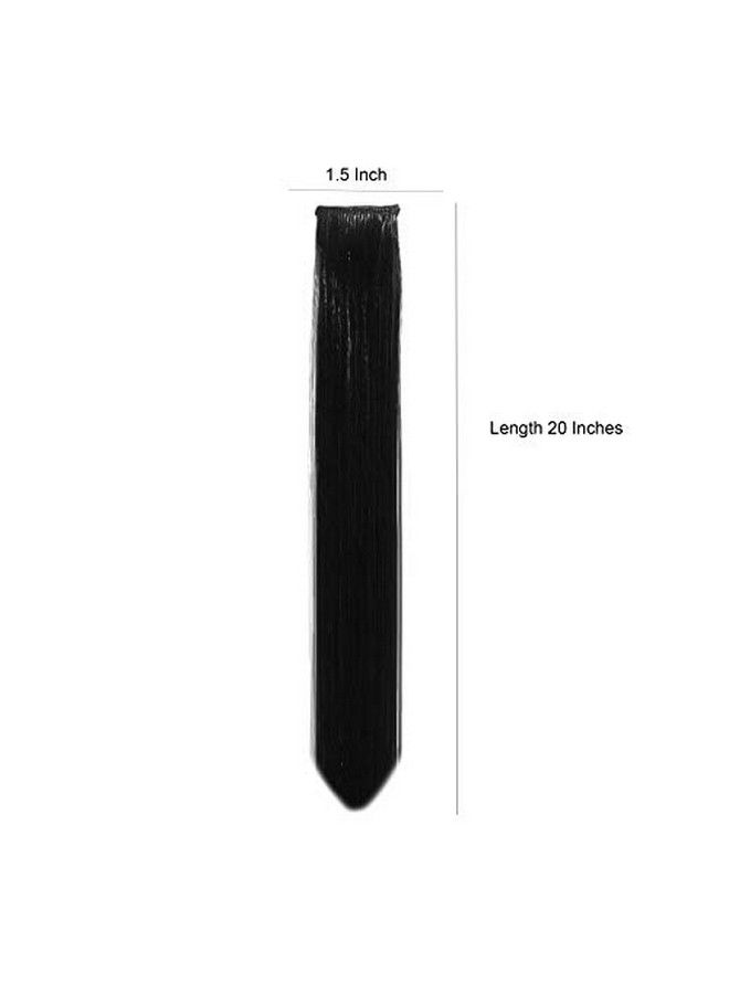 Paradise Hair Streak Colored Extension Highlighter For Women And Girls (Set Of 4 Pc) (Black)  - Image 3