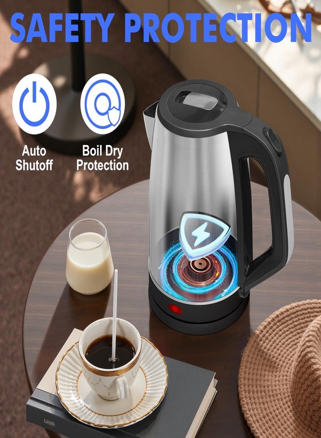 Stariver 2.5L Large Electric Kettle, BPA Free Stainless Steel Water Heater, Fast Boil Electric Tea Kettle, Water Boiler with Auto Shut-Off & Boil-Dry Protection for Family (10-12 Cups) - Image 3