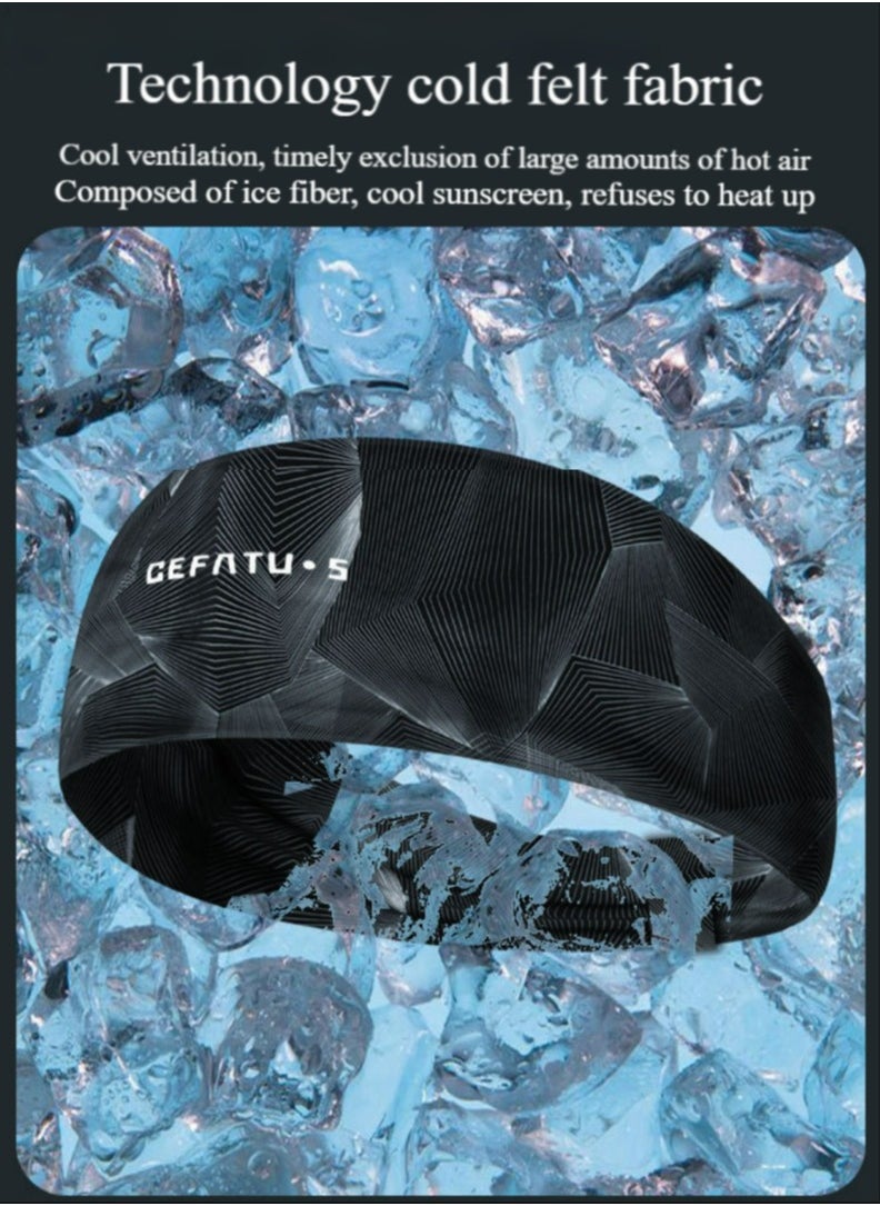 Healife Sweat-absorbent sports headband, elastic non-slip headband suitable for sports, running, fitness, basketball, tennis and yoga  - Image 2