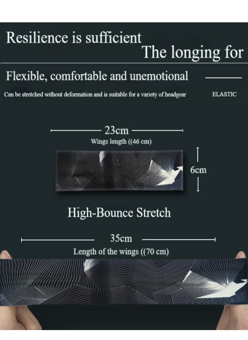 Healife Sweat-absorbent sports headband, elastic non-slip headband suitable for sports, running, fitness, basketball, tennis and yoga  - Image 3