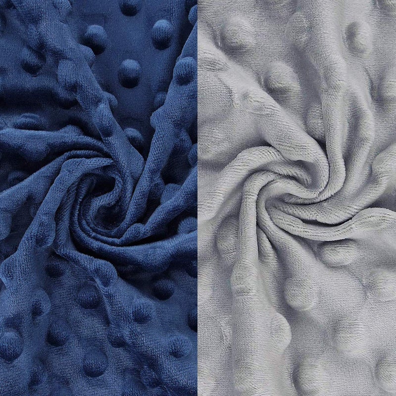 BlueSnail Soft and Strechy Minky Bassinet Fitted Sheet, Cradle Sheets for Bassinet Pad/Mattress 2pk (Bassinet, Navy+Gray) - Image 3