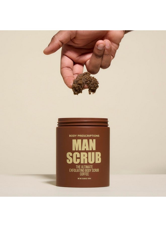 بودي بريسكريبشنز مقشر الجسم للرجال من بودي بريسكشنز - غسول تنظيف البشرة المثالي في مرطبان بغطاء دوار، مناسب لجميع أنواع البشرة، 21 أونصة (عبوة من قطعتين)، بنكهة القهوة - Image 3