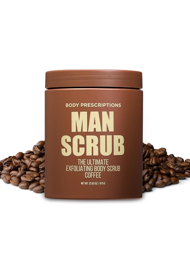 بودي بريسكريبشنز مقشر الجسم للرجال من بودي بريسكشنز - غسول تنظيف البشرة المثالي في مرطبان بغطاء دوار، مناسب لجميع أنواع البشرة، 21 أونصة (عبوة من قطعتين)، بنكهة القهوة - Image 4