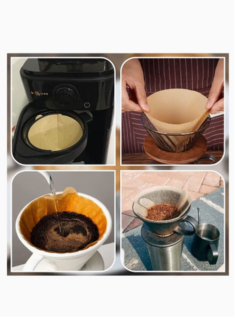 100-Piece Coffee Paper Filter Beige - Image 4