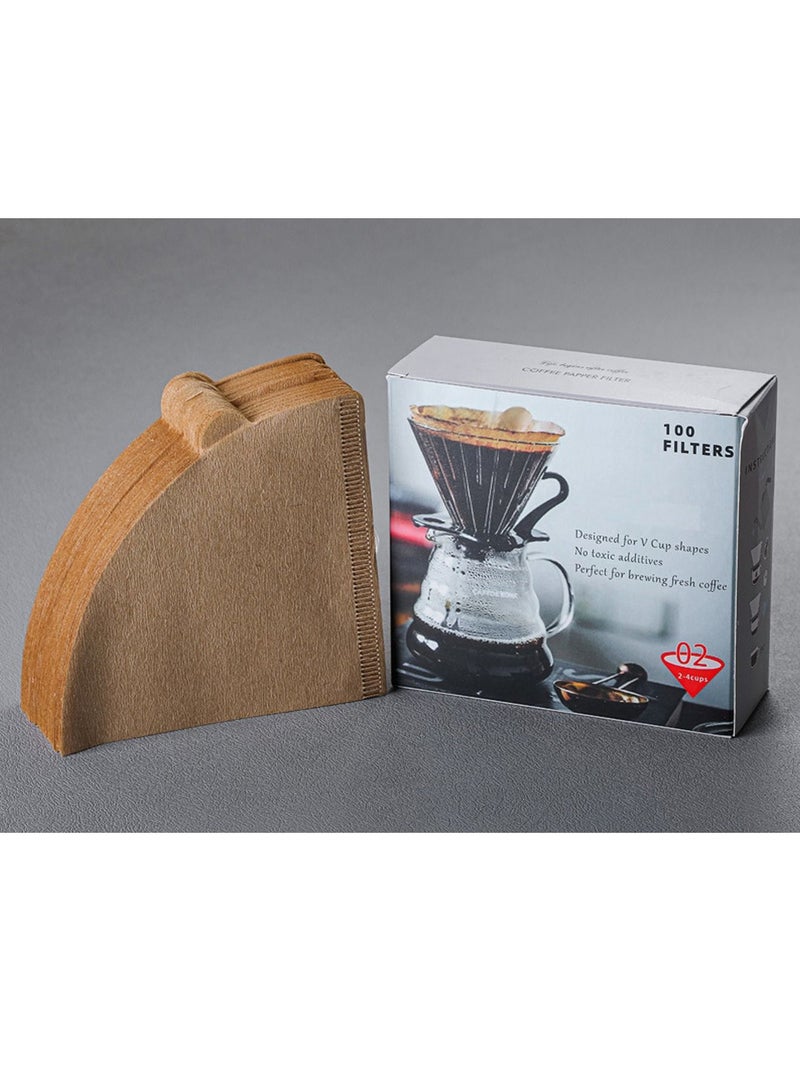 100-Piece Coffee Paper Filter Beige - Image 2