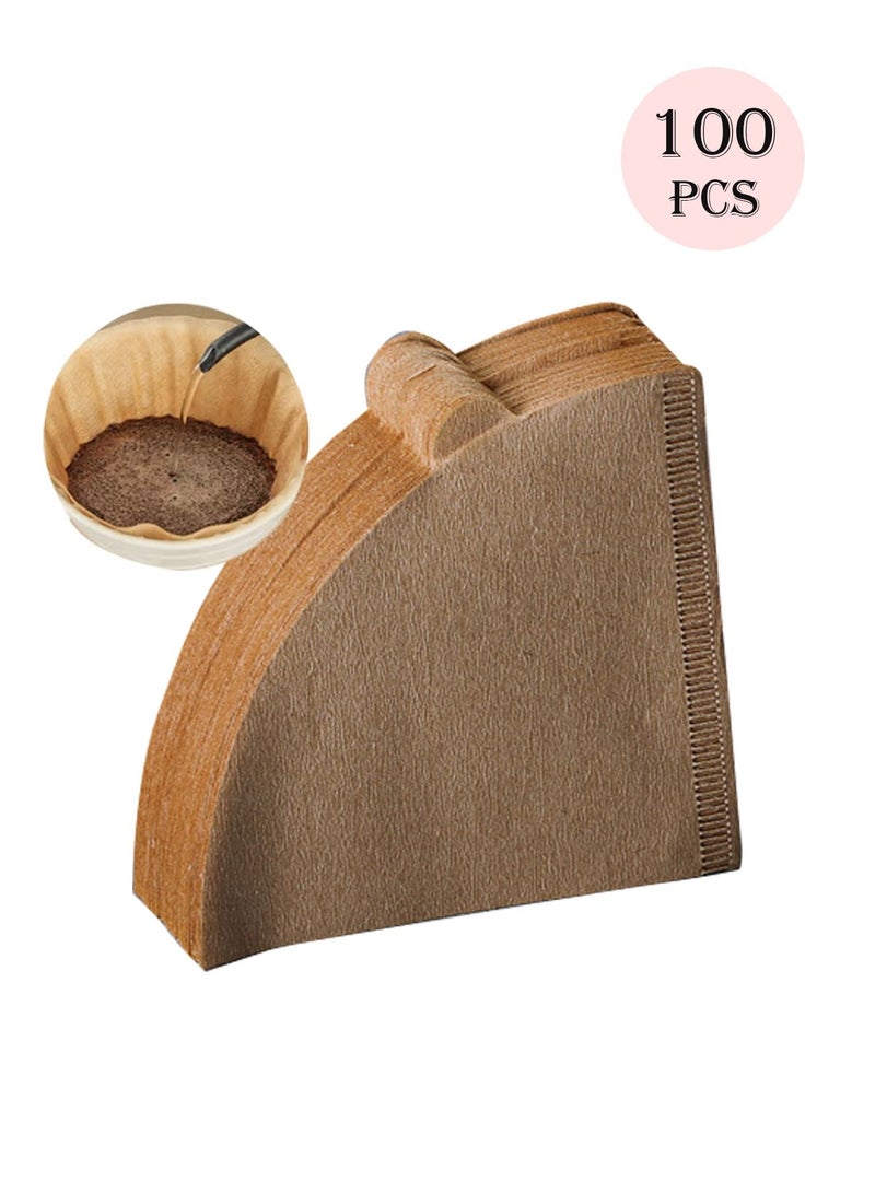 100-Piece Coffee Paper Filter Beige - Image 1