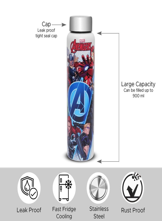 Jaypee Plus Galaxy prime ISI Certified Stainless Steel Water Bottle 950 ml |Marvel Avengers Kids water bottle|Leak Proof School Bottles for Girls & Boys |Ideal for Picnic,Travel,Fridge - Image 3