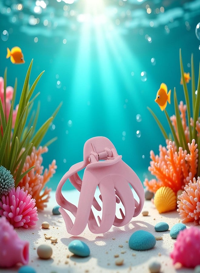 BWESOO Pink Cute Degtnb Ultra-Light Anti-Slip Octopus Clip - Strong Flexibility - Large Size - Women Octopus Hair Clips - Beauty Hair Accessories Hair Clips - Image 5