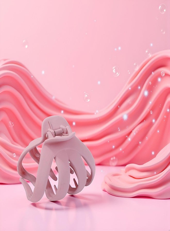 BWESOO Pink Cute Degtnb Ultra-Light Anti-Slip Octopus Clip - Strong Flexibility - Large Size - Women Octopus Hair Clips - Beauty Hair Accessories Hair Clips - Image 3