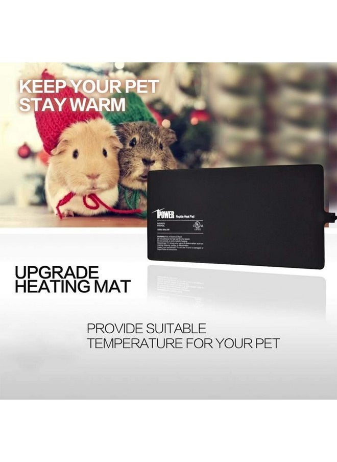 آي باور iPower 4"x7" Reptile Heat Mat Warmer Under Tank Terrarium Pad Heating، ميزان حرارة رقمي ومقياس رطوبة مع مسبار درجة الحرارة والرطوبة للحيوانات الأليفة البرمائية والحيوانات الصغيرة  - Image 3