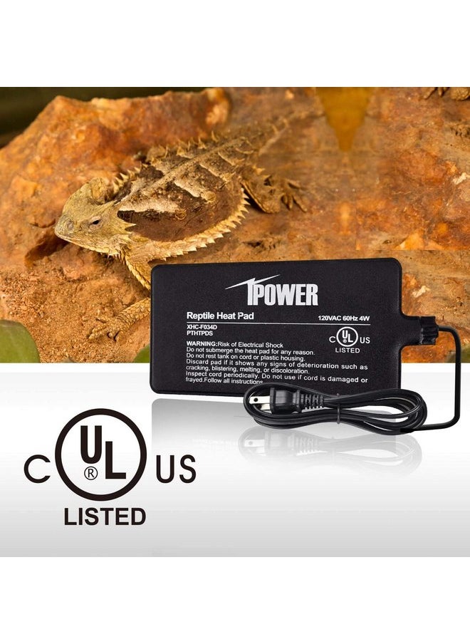 آي باور iPower 4"x7" Reptile Heat Mat Warmer Under Tank Terrarium Pad Heating، ميزان حرارة رقمي ومقياس رطوبة مع مسبار درجة الحرارة والرطوبة للحيوانات الأليفة البرمائية والحيوانات الصغيرة  - Image 5
