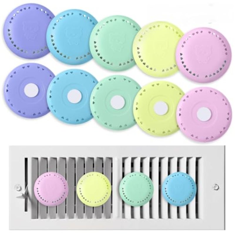 10 Pcs Home Air Fresheners: Solid Pet HVAC Vent Adhesive Diffusers in Assorted Colors Long-Lasting Fragrance for Bathroom, Toilet, Pet House, Kennels - Image 1