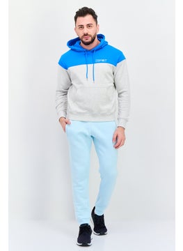 Esprit x Rest and Recreation Men Hooded Long Sleeves Embroidered Sweatshirt, Blue  - Image 4