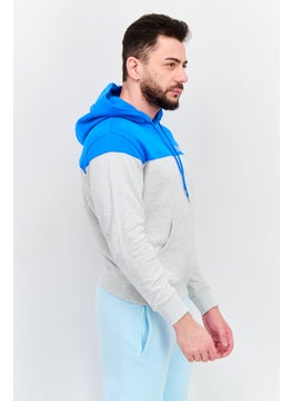 Esprit x Rest and Recreation Men Hooded Long Sleeves Embroidered Sweatshirt, Blue  - Image 2