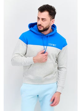 Esprit x Rest and Recreation Men Hooded Long Sleeves Embroidered Sweatshirt, Blue  - Image 1