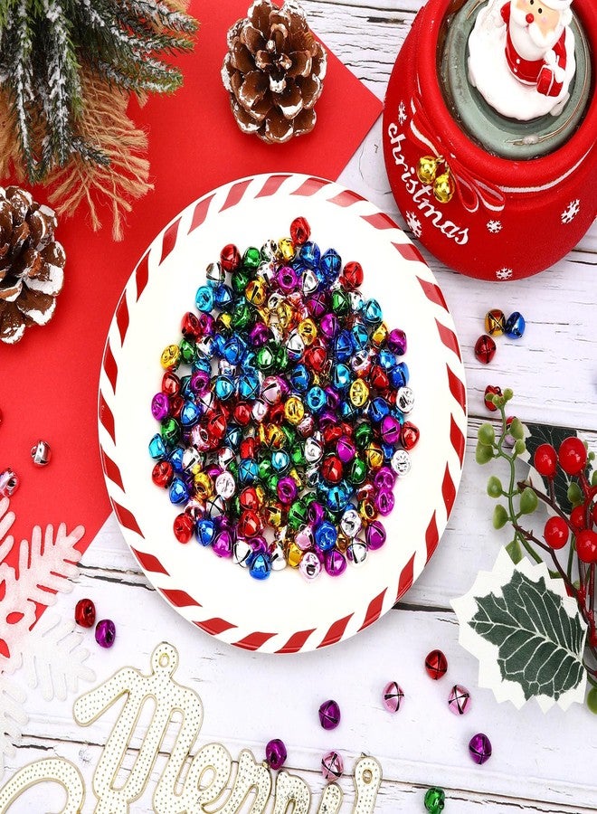 Augshy 120 Pieces Multicolour Jingle Bells, 2/5 Inch Craft Bell Bulk for Christmas Home and Pet Decorations Xmas Decor Party Favors Supplies - Image 3