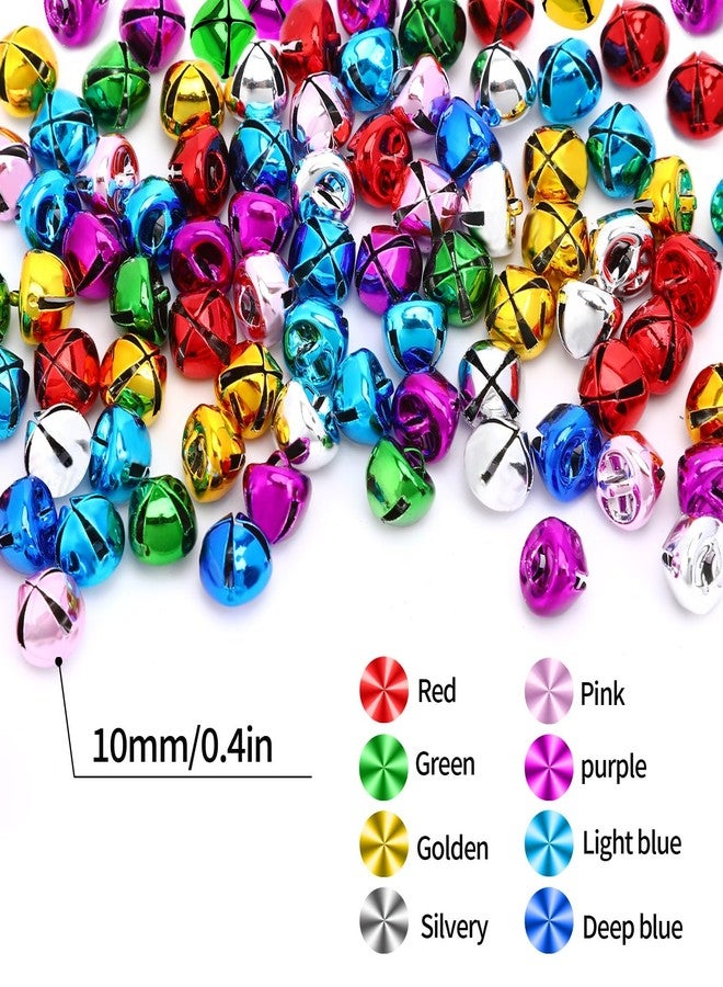 Augshy 120 Pieces Multicolour Jingle Bells, 2/5 Inch Craft Bell Bulk for Christmas Home and Pet Decorations Xmas Decor Party Favors Supplies - Image 2
