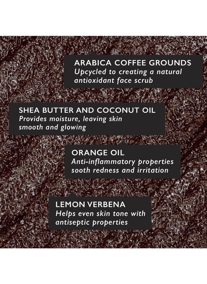 UpCircle - Coffee Face Scrub Citrus Blend For Normal Dry Skin 100ml Sha Butter Coconut Rosehip Oil Natural Vegan Face Exfoliator For Soft Smooth Skin - Image 1