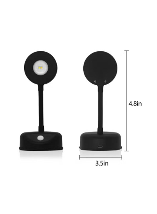 Motion Sensor Picture Light LED Cat-Eye Bulb Wall Sconce, Stick on Display Accent Lighting Dimmable 360° Rotation Rechargeable for Paintings  - Image 5