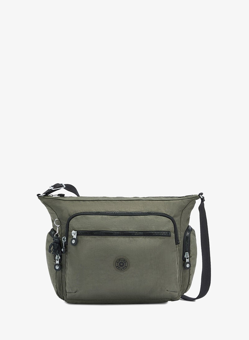 kipling Gabbie Medium Crossbody Bag Green Moss - Image 1